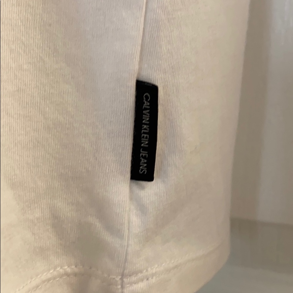 CALVIN KLEIN WOMENS SEQUINED CK LOGO T-SHIRT - Picture 6 of 7